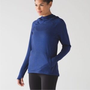 Lululemon Ready To Rulu Hoodie Running Luon Spray Jacquard Blue Black size 6